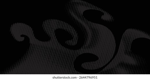 Black halftone wavy batik background. Pop art dot sport batik style vector.