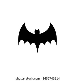 Black Halloween Bat Vector Icon