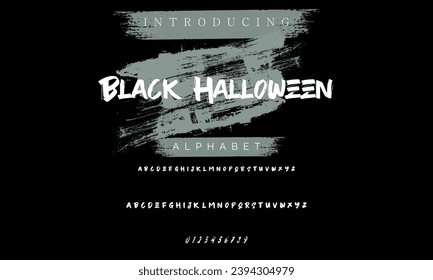 Black Halloween BRUSH Signature Font Calligraphy Logotype Script Brush Font Type Font lettering handwritten