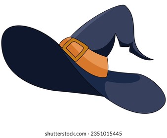 black halloween hat, vector, holiday