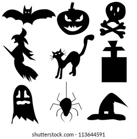black halloween icons