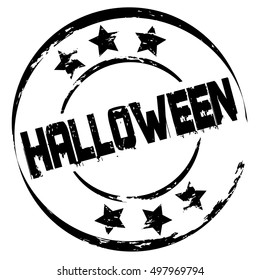 Black Halloween Stamp