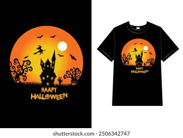 Black halloween tending unique t shirt design.