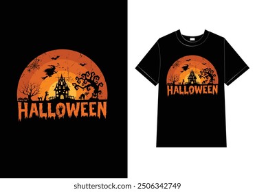 Black halloween tending unique t shirt design.