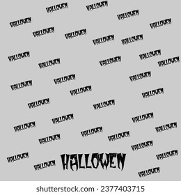 Black Halloween text pattern design suitable for celebrations, wallpapers, backgrounds, banners 
