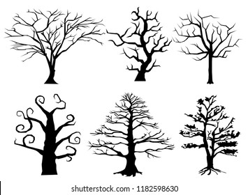 Black Halloween Tree Scary