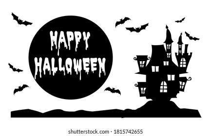 Black Halloween vector illustration material