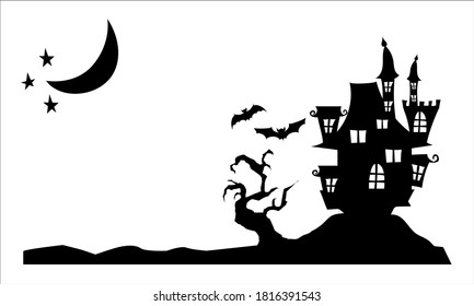 Material de ilustración vectorial de Halloween negro