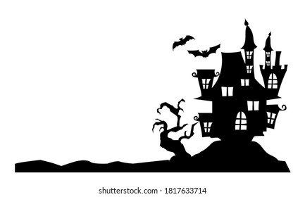 Material de ilustración vectorial de Halloween negro