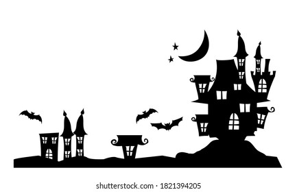 Black Halloween vector illustration material