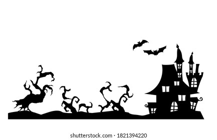 Black Halloween vector illustration material