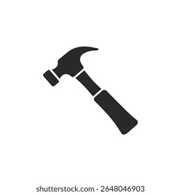 A black hammer with a handle