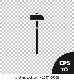 Black Hammer icon isolated on transparent background. Tool for repair.  Vector Illustration