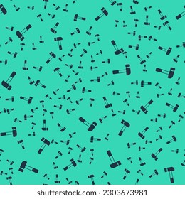 Black Hammer icon isolated seamless pattern on green background. Tool for repair.  Vector