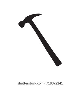 black hammer icon- vector illustration