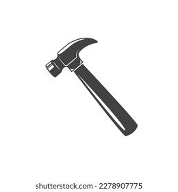 web de plantilla de diseño de elementos vectoriales de herramientas de martillo negro