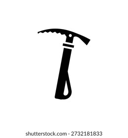 Black hammer tool isolated flat design vector illustration scalable graphic art