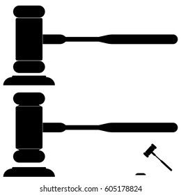 The black hammers of a judge it is set.