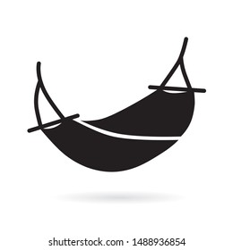 black hammock icon- vector illustration