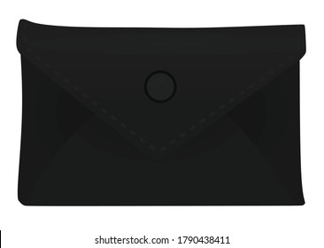 Bolsa negra de mano. ilustración vectorial