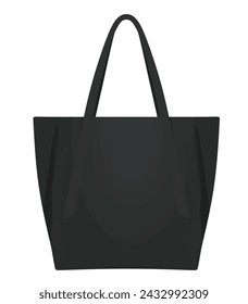 Black  hand bag. vector illustration