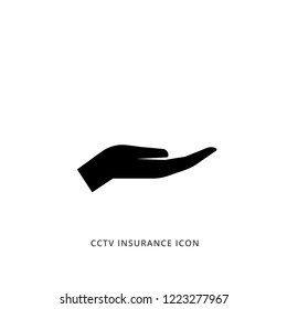 black hand care icon