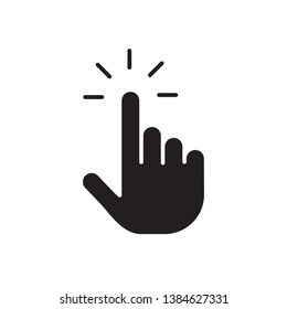 black hand click icon sign, vector, eps 10