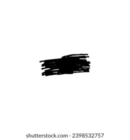 black hand draw element brush set design