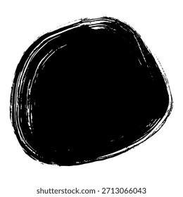 black hand drawn bean shaped ink brush stroke background
