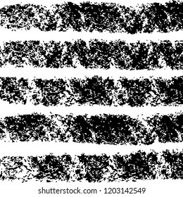 Black hand drawn brush lines on white background vector pattern.
