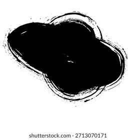 Pinceladas de pincel dibujadas a mano negras ideales para temas grunge
