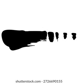 schwarze handgezeichnete Pinselstriche für Designs