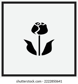 Black hand drawn flowers ink line art freehand sketching vector illustration for greeting card wedding invitation.