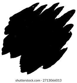 mão preta desenhada 
traçados de pincel de tinta 