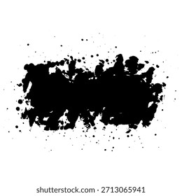 black hand drawn ink splatters for grunge designs
