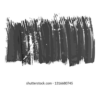 Black hand drawn ink stain. Ink spot isolated on white background. Vector illustration