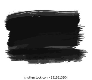 Black hand drawn ink stain. Ink spot isolated on white background. Vector illustration