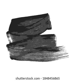 Black hand drawn ink stain. Ink spot isolated on white background. Vector illustration