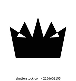 black hand drawn king icon isolated on white background