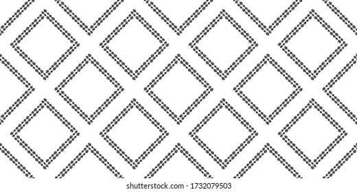 Black hand drawn stripes seamless monohrome pattern. Different elements
