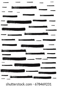 black hand drawn stroke on white background. Pattern an be used for textile, wallpaper, wrapping paper, web
