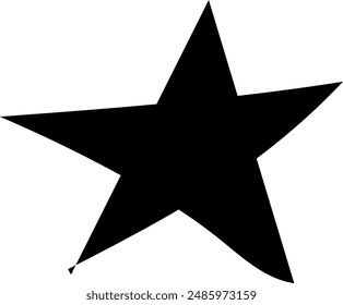 black hand drawn vector stars in doodle style on white background. Could be used as pattern or standalone element. Brush marker sketchy