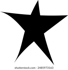 black hand drawn vector stars in doodle style on white background. Could be used as pattern or standalone element. Brush marker sketchy