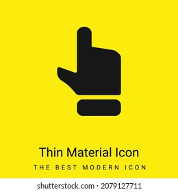 Black Hand Finger Pointing Up minimal bright yellow material icon