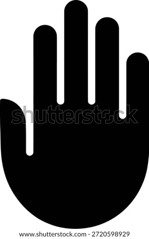 Black hand gesture with thumb up and other fingers extended