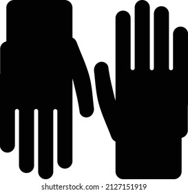 Black hand gloves icon vector design illustration 