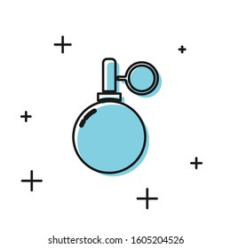 Black Hand grenade icon isolated on white background. Bomb explosion.  Vector Illustration