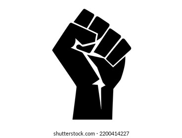Black Hand, isolated on white 