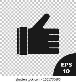 Black Hand like icon isolated on transparent background.  Vector Illustration