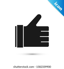 Black Hand like icon isolated on white background.  Vector Illustration